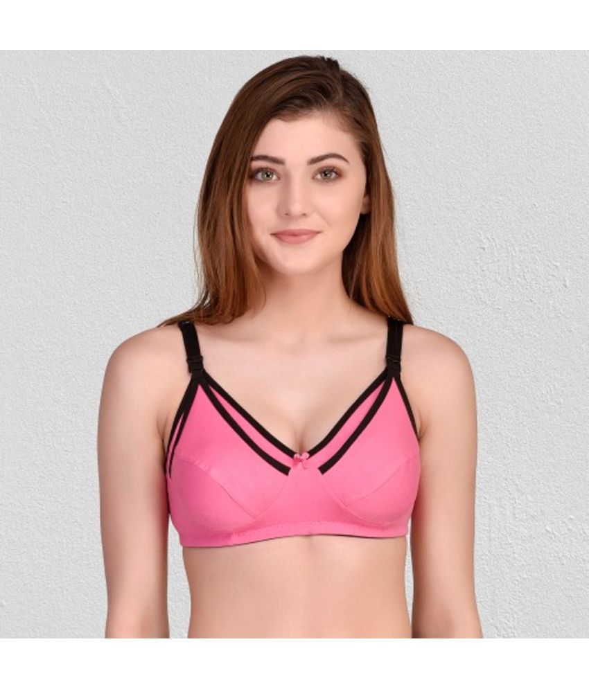     			Desiprime - Pink Cotton Solid Women's Maternity Bra ( Pack of 1 )