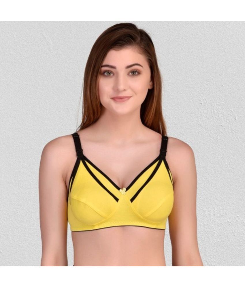     			Desiprime - Yellow Cotton Solid Women's Maternity Bra ( Pack of 1 )