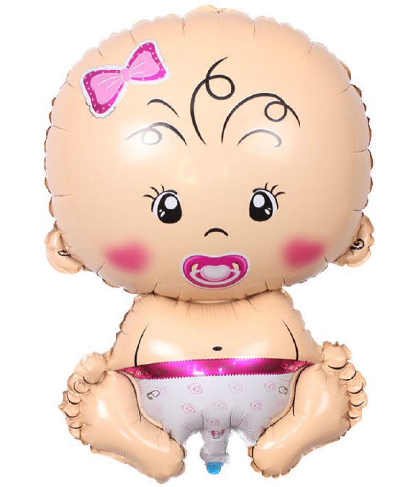     			Giftshotspot Welcome Baby Girl Shape Jumbo Foil Helium Balloon For Baby Shower Party Decor