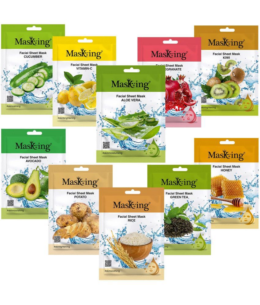     			Masking - Radiant Glow Sheet Mask for All Skin Type (Pack of 10)