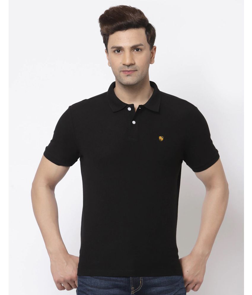     			Merriment - Black Cotton Blend Regular Fit Men's Polo T Shirt ( Pack of 1 )