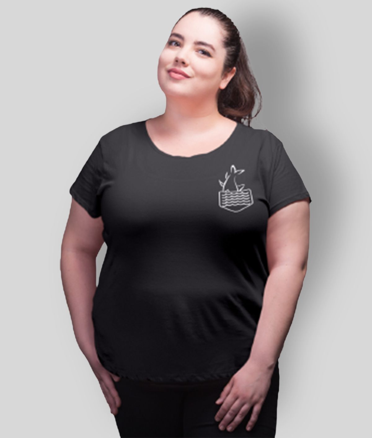     			Neo Garments - Black Cotton Regular Fit Women's T-Shirt ( Pack of 1 )