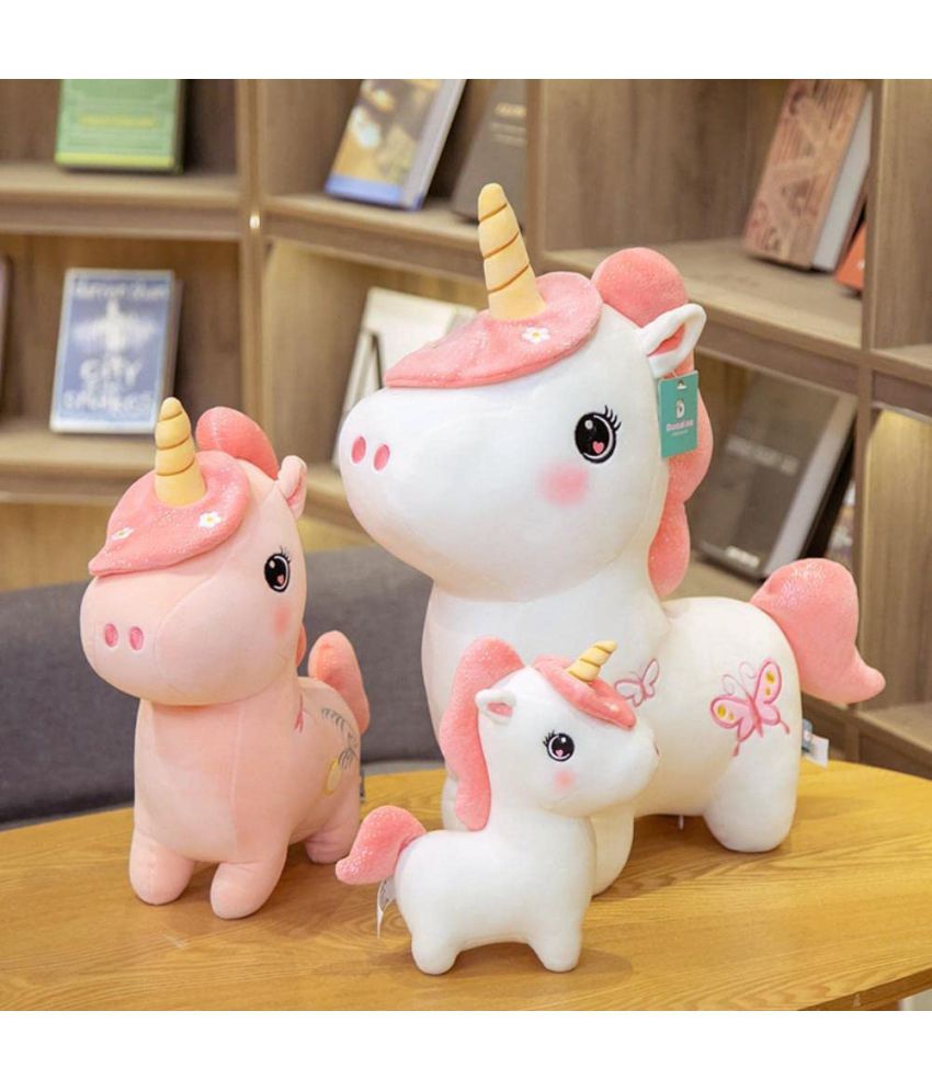     			Super Soft 35 cm Unicorn Tattooed Soft Toy - Polyfill Washable Cuddly Soft Plush Toy - Helps to Learn Role Play - Pink