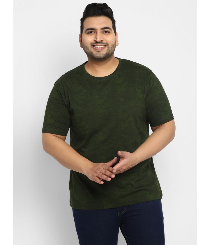     			Urbano Plus - Green Cotton Regular Fit Men's T-Shirt ( Pack of 1 )