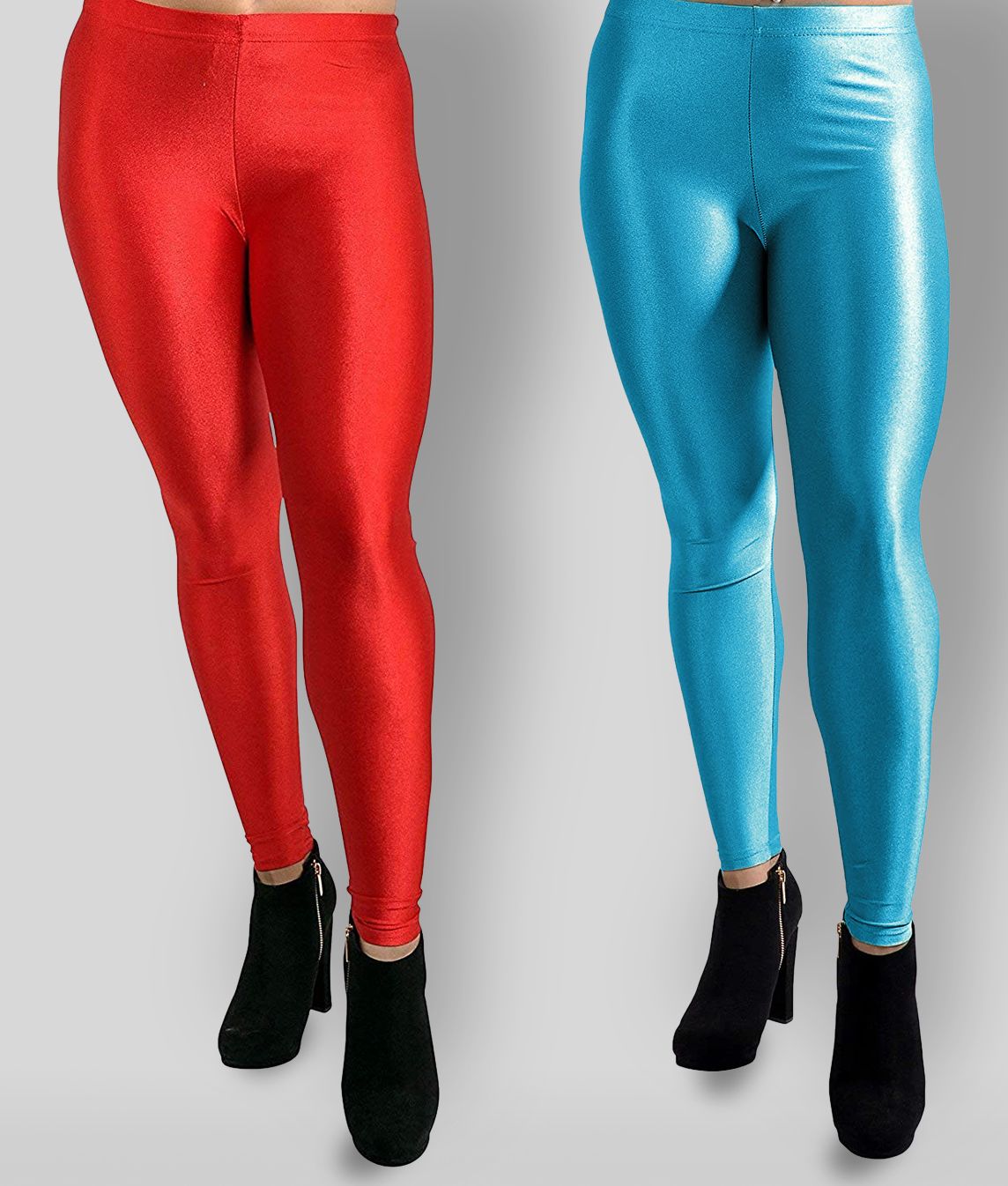     			PT LEGGINGS - Multicolor Satin Women's Leggings ( Pack of 2 )