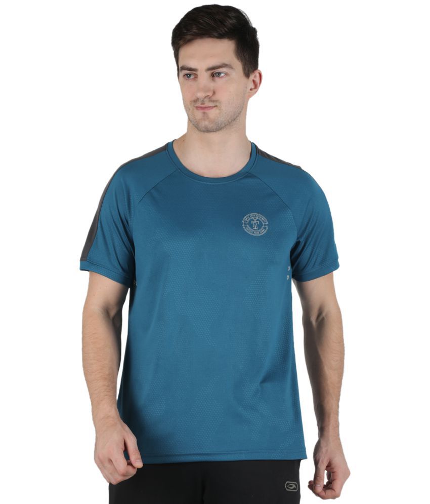     			Rock.it - Blue Polyester Regular Fit Men's T-Shirt ( Pack of 1 )