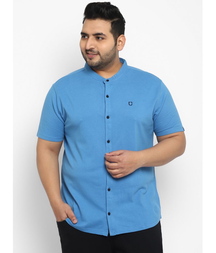     			Urbano Plus - Blue Cotton Regular Fit Men's Casual Shirt ( Pack of 1 )