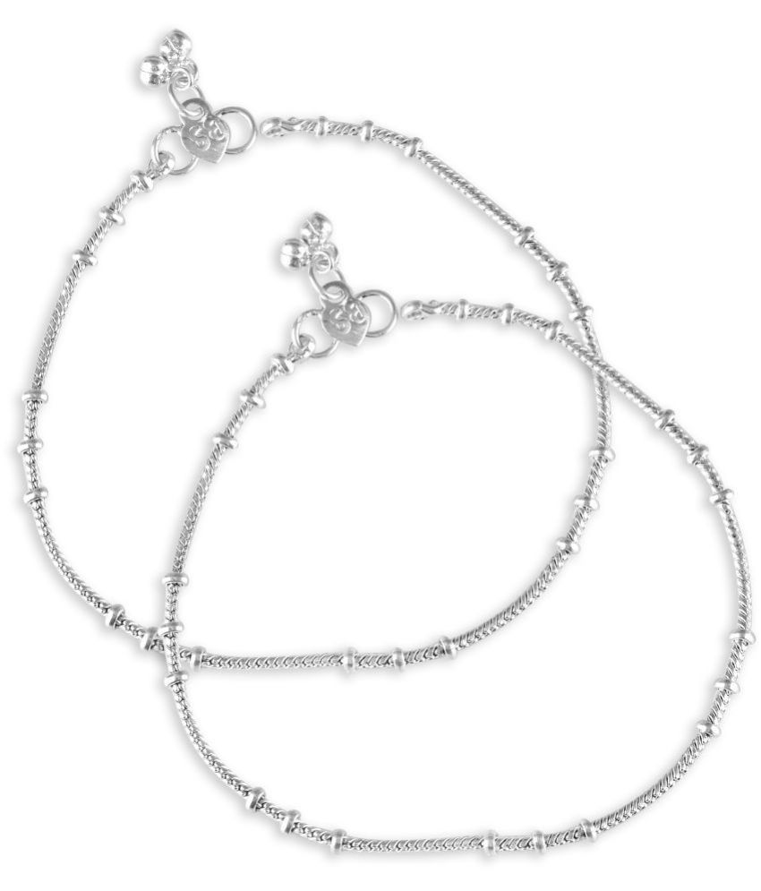     			Vighnaharta - Silver Anklets ( Pack of 1 )