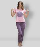 Clovia - Multicolor Cotton Women's Nightwear Nightsuit Sets ( Pack of 2 )