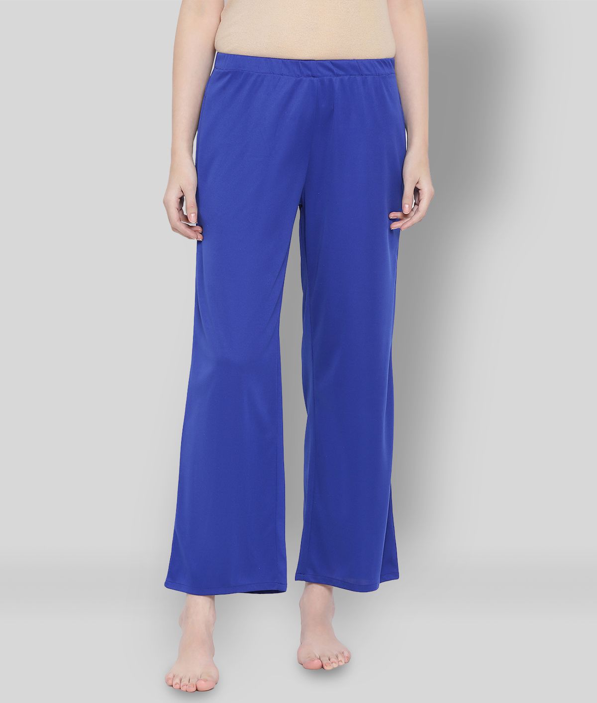     			Clovia - Blue Cotton Women's Nightwear Pyjama ( Pack of 1 )