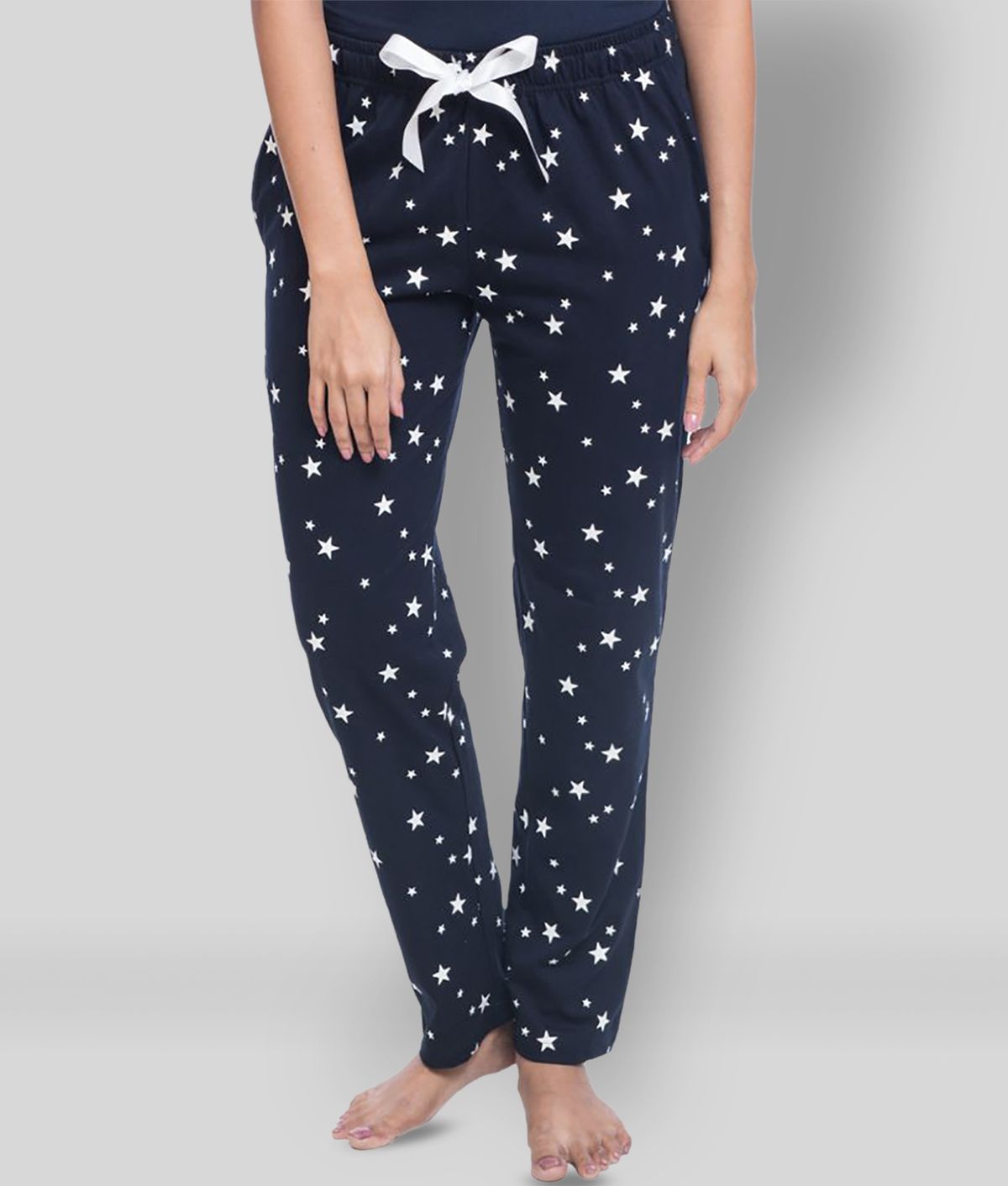     			Nite Flite - Navy Blue Cotton Women's Nightwear Pyjama ( Pack of 1 )