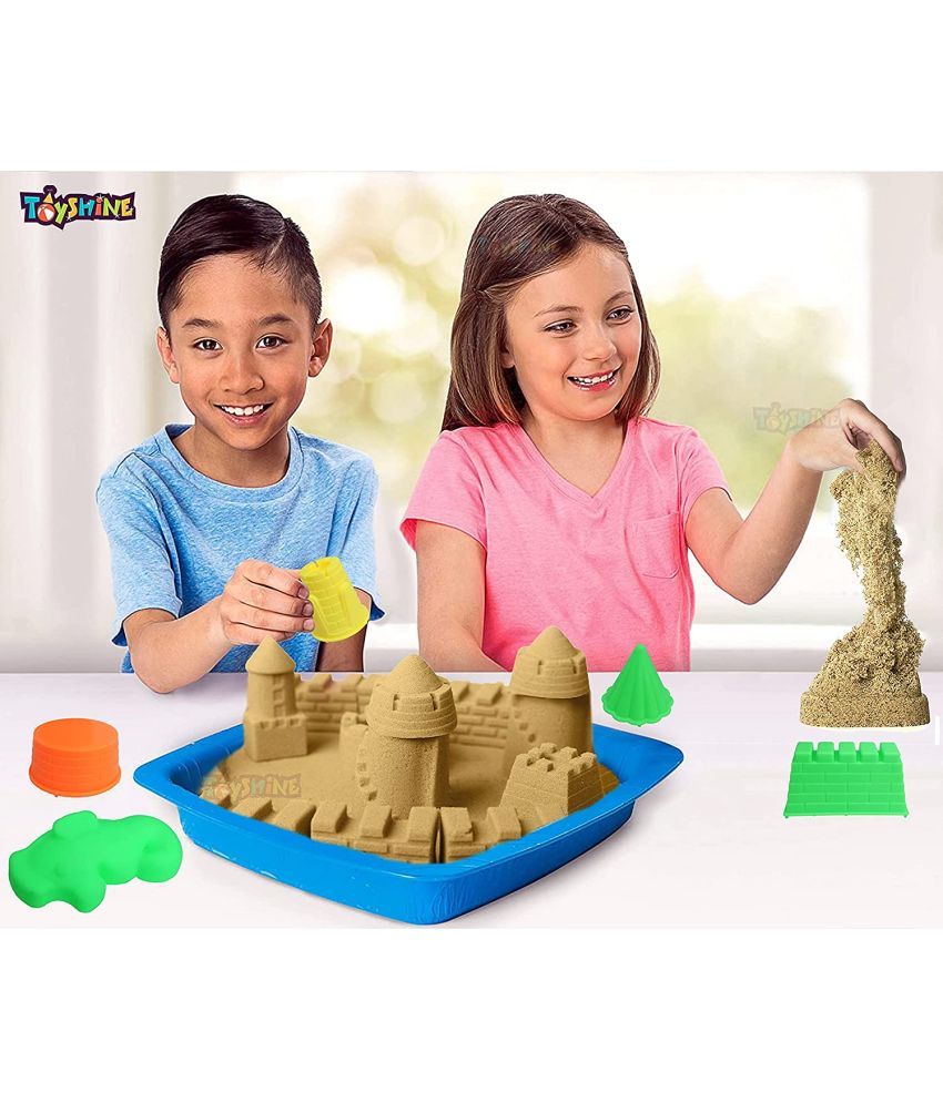 Toyshine 1 Kg Creative Sand for Kids with Free 8 pcs Castle Molds 1 ...