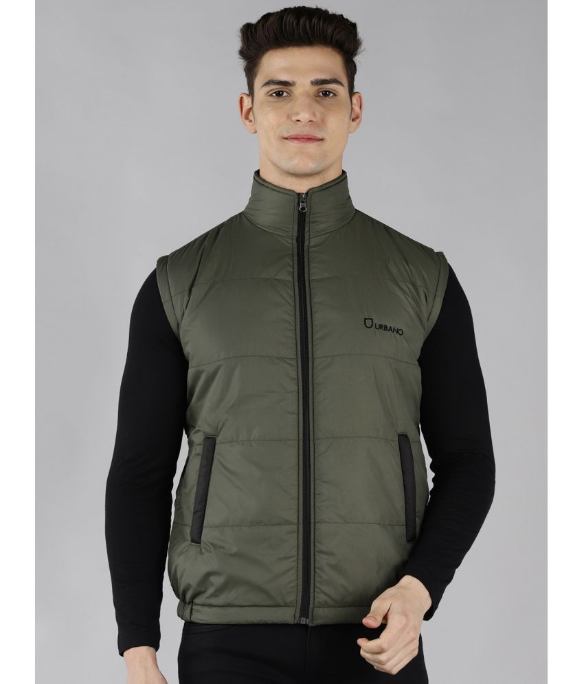     			Urbano Fashion - Green Nylon Regular Fit Men's Puffer Jacket ( Pack of 1 )