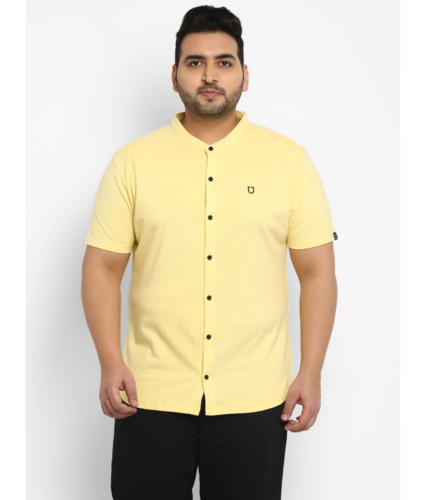     			Urbano Plus - Yellow Cotton Regular Fit Men's Casual Shirt ( Pack of 1 )