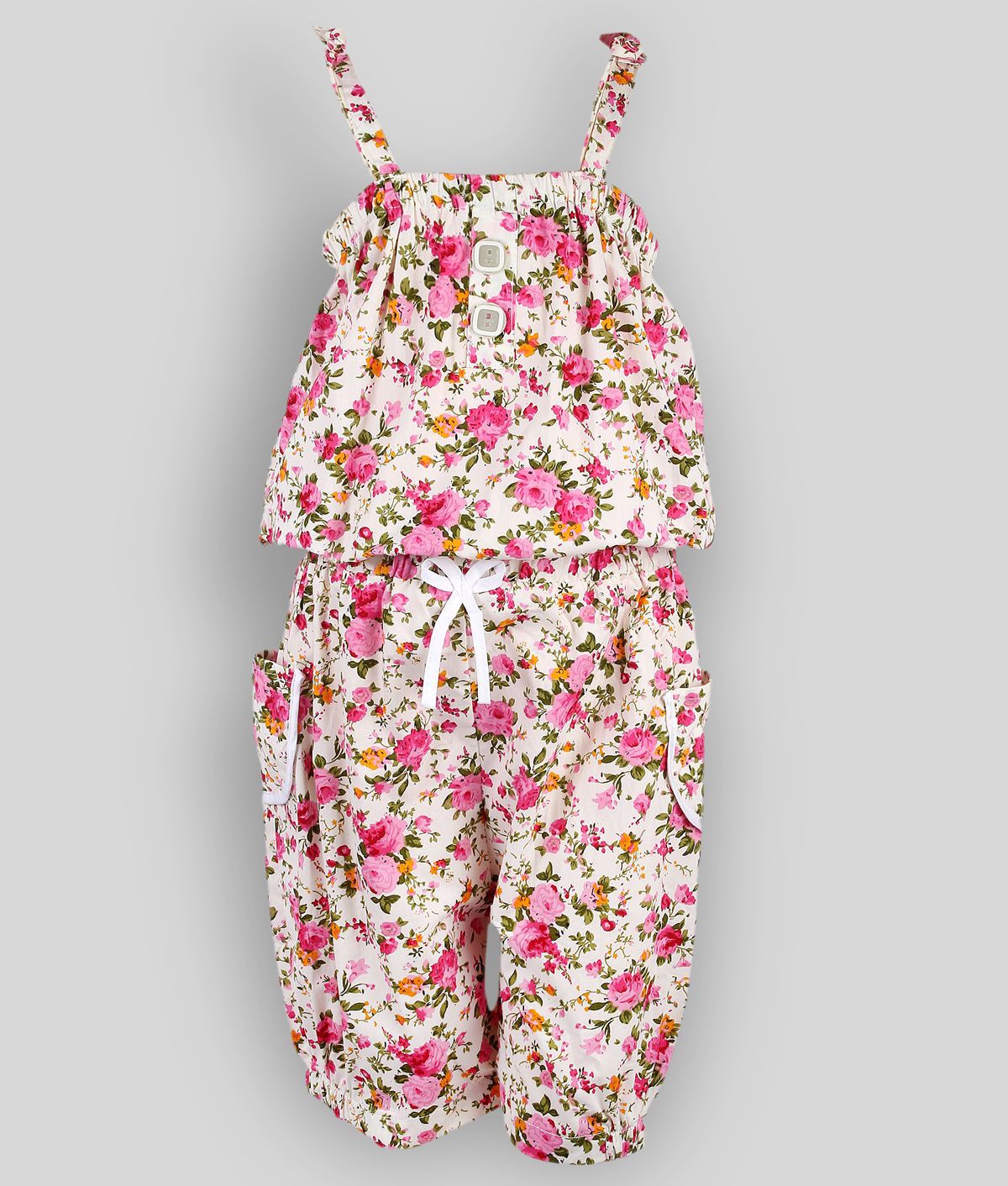     			Arshia Fashions - Pink Cotton Girls Jumpsuit ( Pack of 1 )