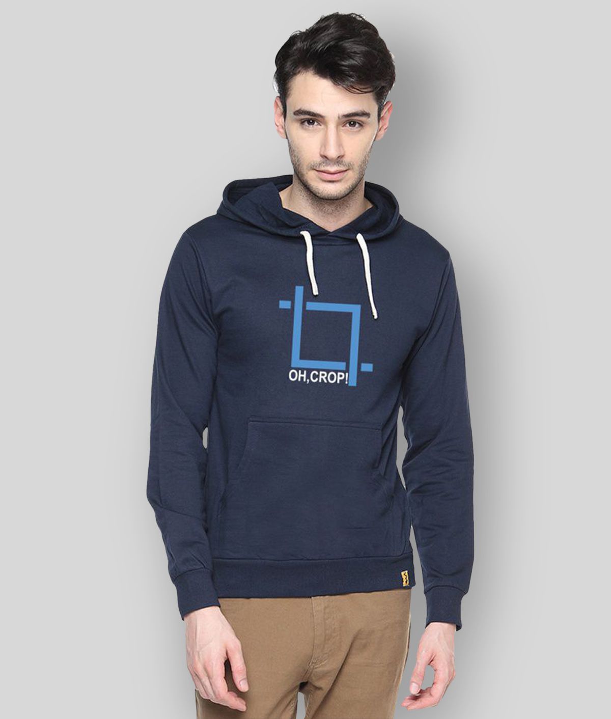     			Campus Sutra - Blue Cotton Regular Fit Men's Sweatshirt ( Pack of 1 )
