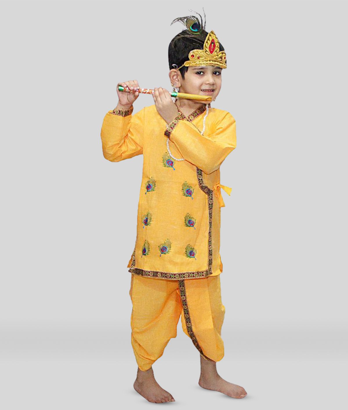 Kaku Fancy Dresses Krishna Costume for Kids | Baby Krishna Dress ...