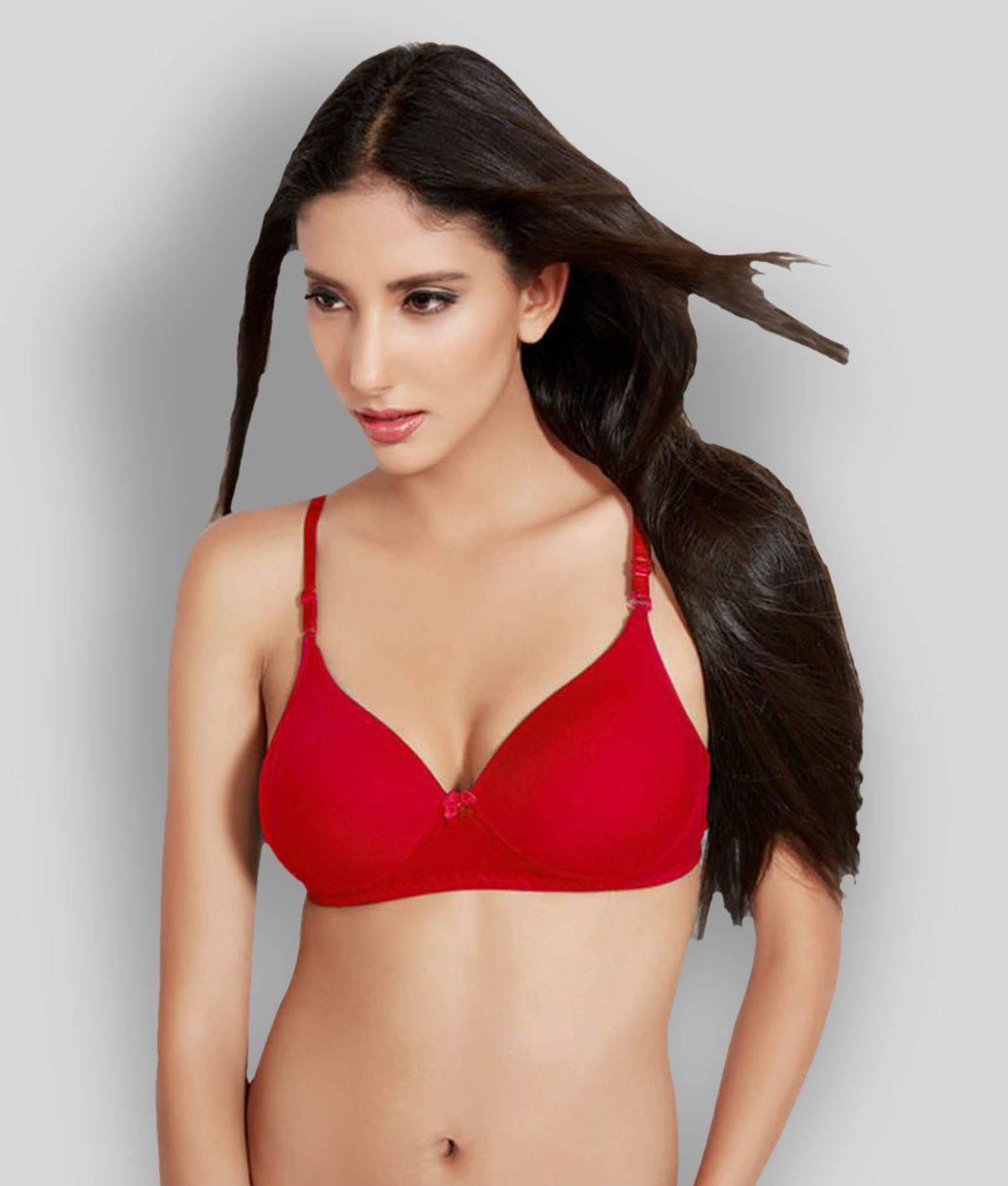     			Sherry - Red Cotton Blend Lightly Padded Women's T-Shirt Bra ( Pack of 1 )