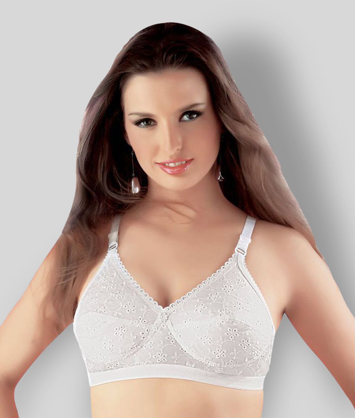     			Sherry - White Cotton Non - Padded Women's Everyday Bra ( Pack of 1 )