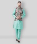 Hangup - Multicolor Silk Slim Fit Men's Kurta Pyjama Set ( Pack of 1 )