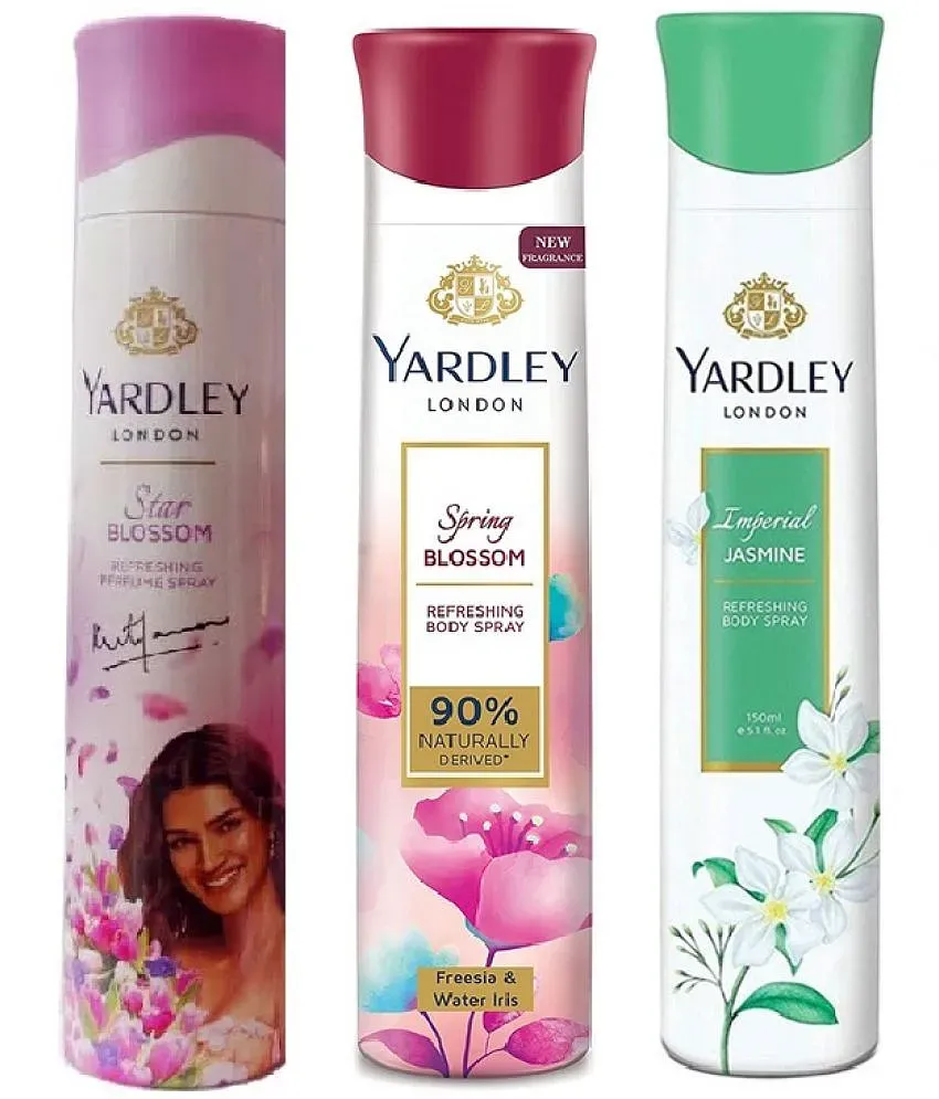 Yardley Deodorant Spray for Unisex 450 ml Pack of 3 Buy