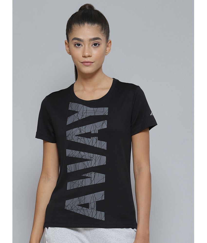     			Alcis Black Polyester Tees - Single