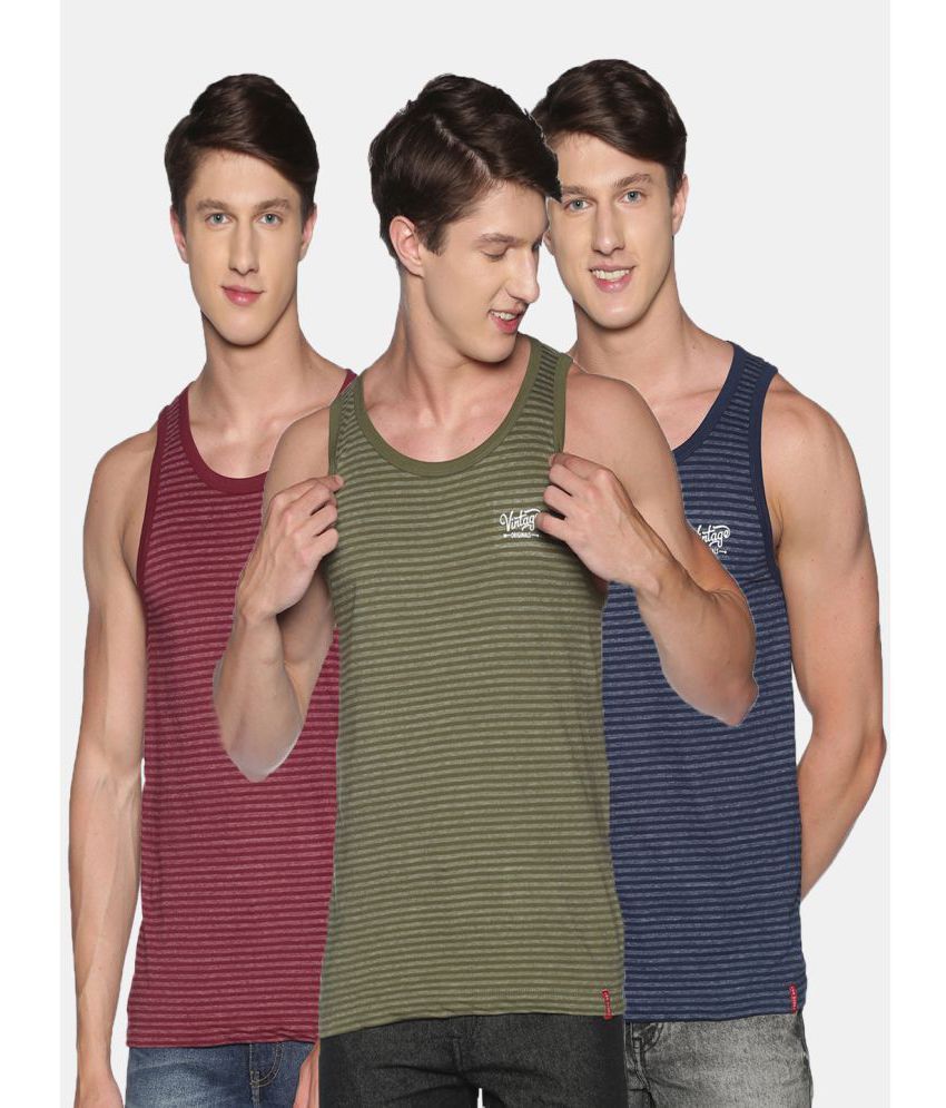     			Force NXT - Multicolor Cotton Regular Fit Men's T-Shirt ( Pack of 3 )