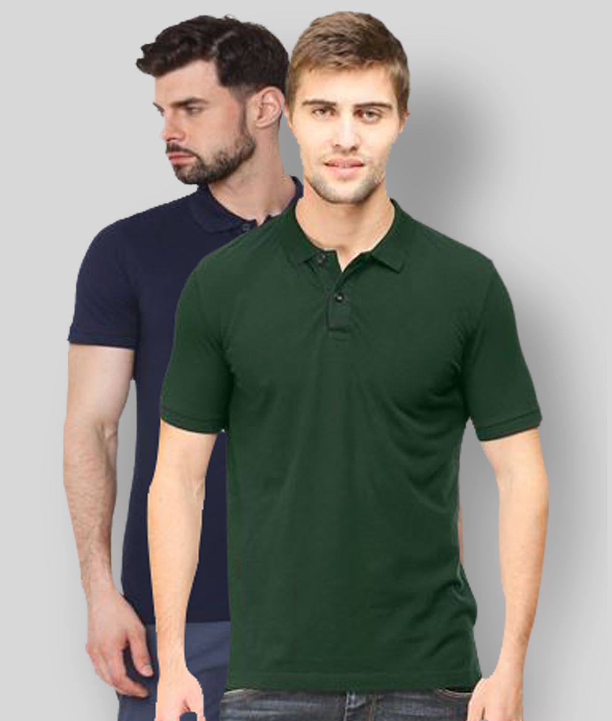     			FASHION365 - Multicolor Cotton Blend Slim Fit Men's Polo T Shirt ( Pack of 2 )