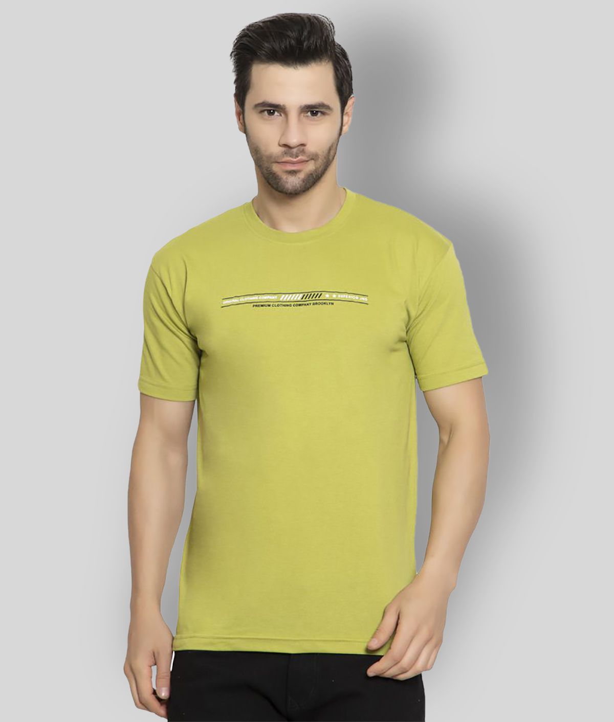     			Zeffit - Cotton Blend Regular Fit Olive Green Men's Sports T-Shirt ( Pack of 1 )