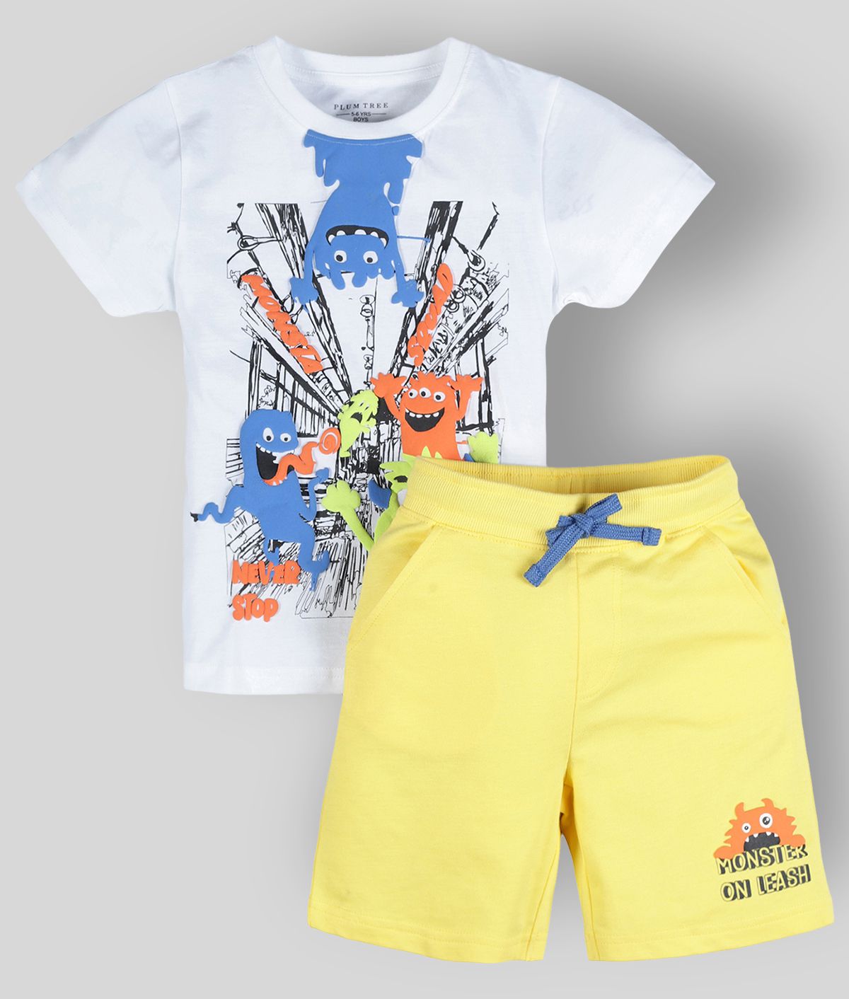     			PLUM TREE - Multi Cotton Boy's T-Shirt & Shorts ( Pack of 1 )