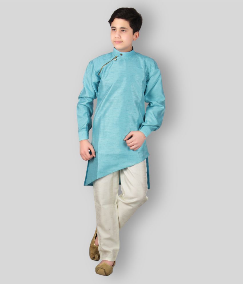     			Fourfolds Kids Indian Ethnic Wear Kurta Pyjama Set for Boys 710