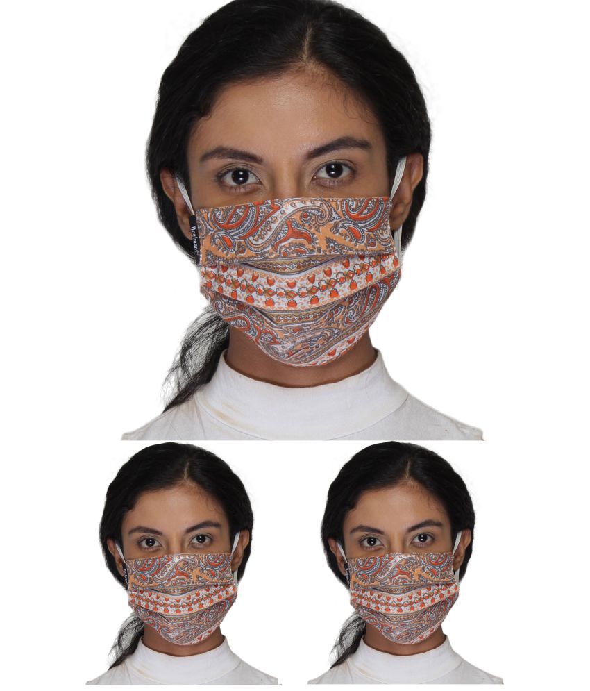     			Anekaant - Orange 3 Ply Mask ( Pack of 3 )