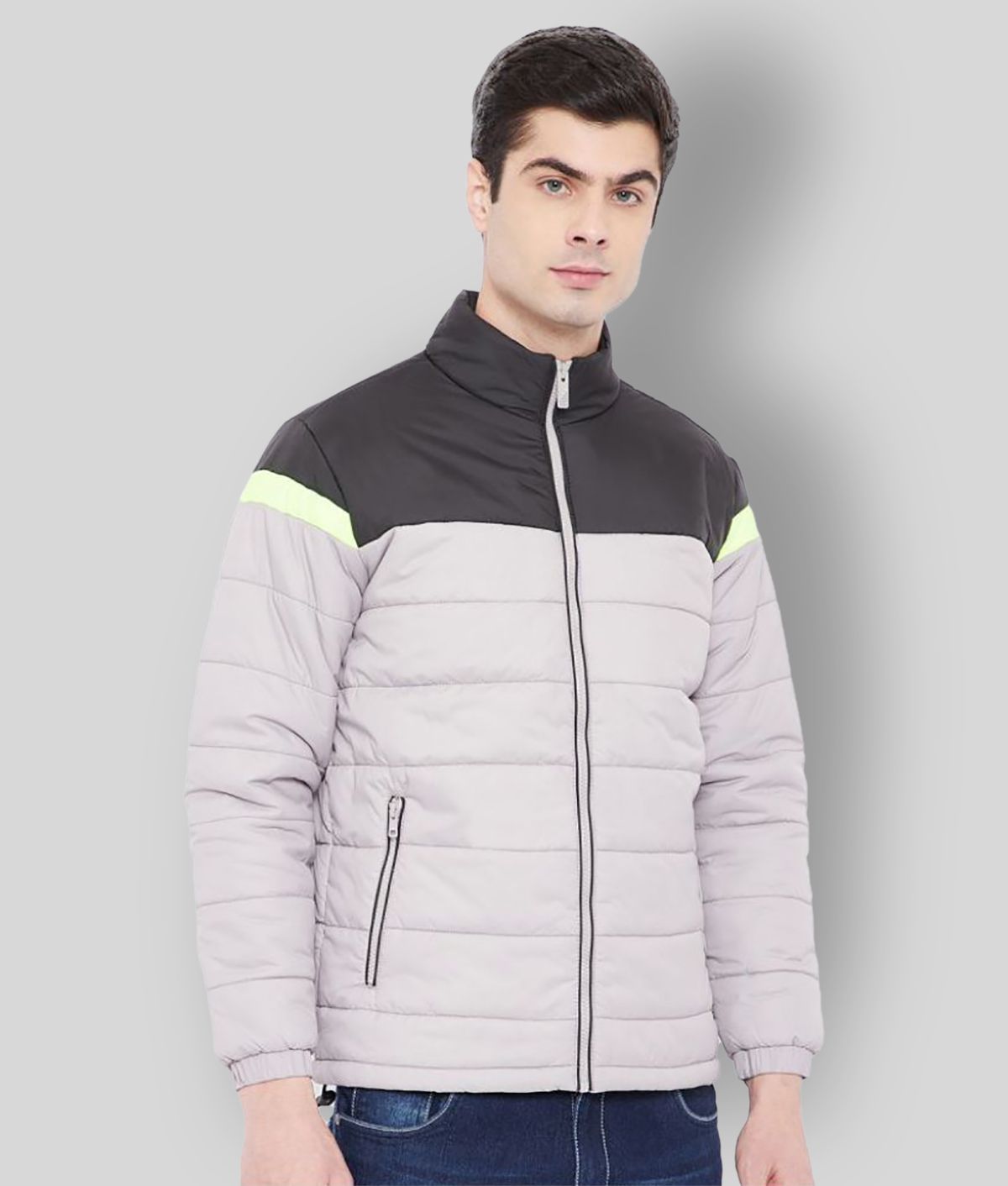     			Duke - Grey Nylon Regular Fit Men's Puffer Jacket ( Pack of 1 )