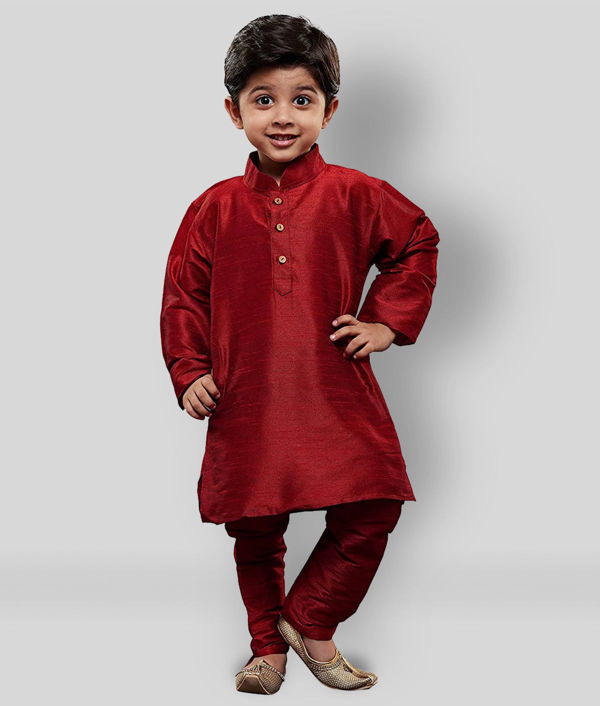     			Fourfolds Ethnic Wear Printed Kurta Pyjama Set For Kids & Boys_FE729
