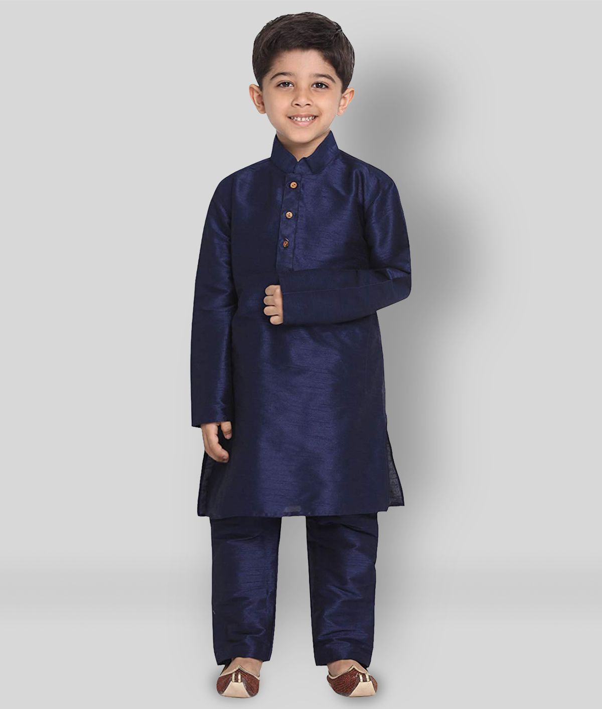     			Fourfolds Ethnic Wear Printed Kurta Pyjama Set For Kids & Boys_FE729