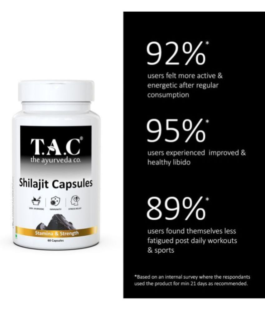 TAC The Ayurveda Co. 100 Natural Shilajit for Stamina, Immunity