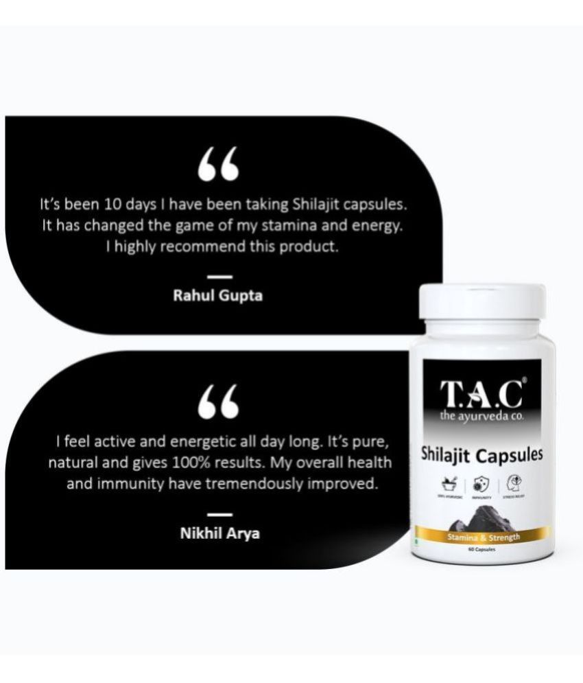TAC The Ayurveda Co. 100 Natural Shilajit for Stamina, Immunity