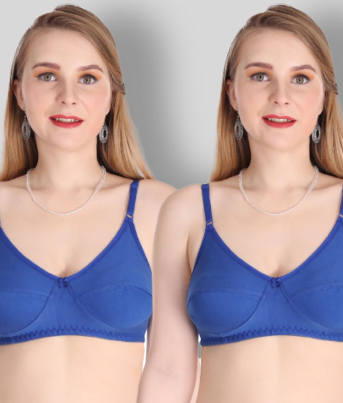     			CIVIS - Navy Blue Cotton Non Padded Women's Everyday Bra ( Pack of 2 )