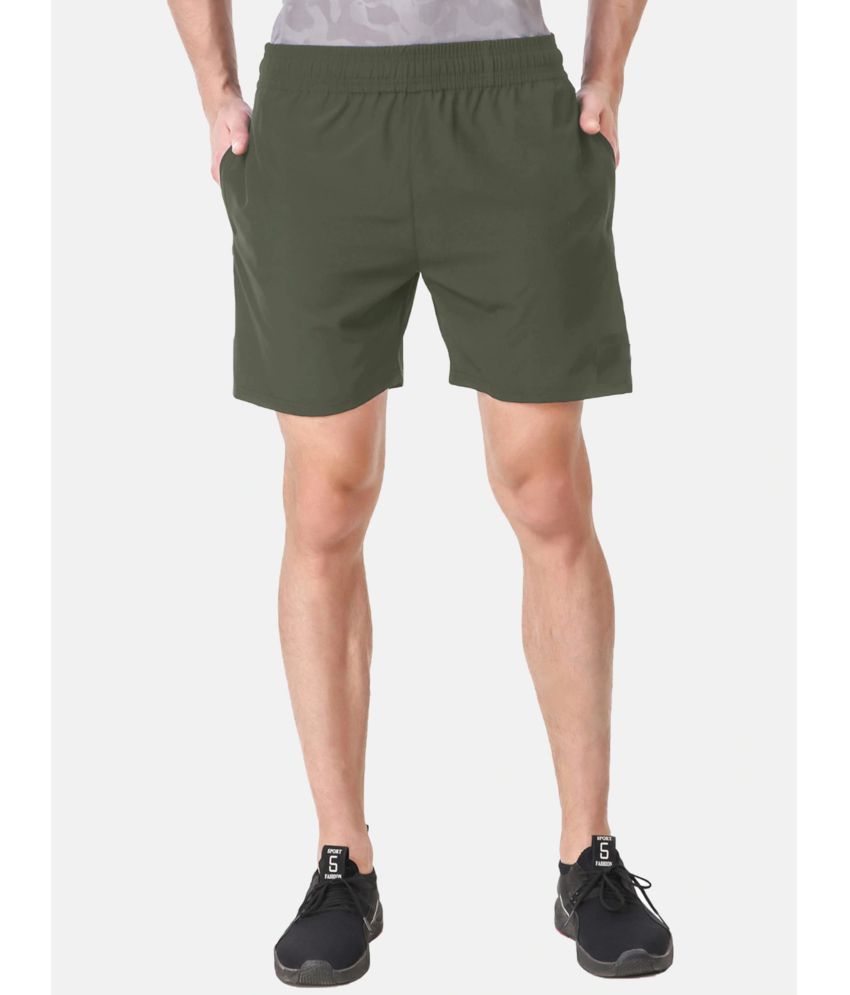 NY9 - Olive Polyester Cotton Men's Outdoor & Adventure Shorts ( Pack of 1 )