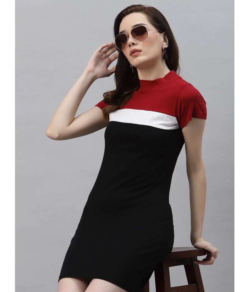     			Rigo - Black Cotton Women's T-shirt Dress ( Pack of 1 )