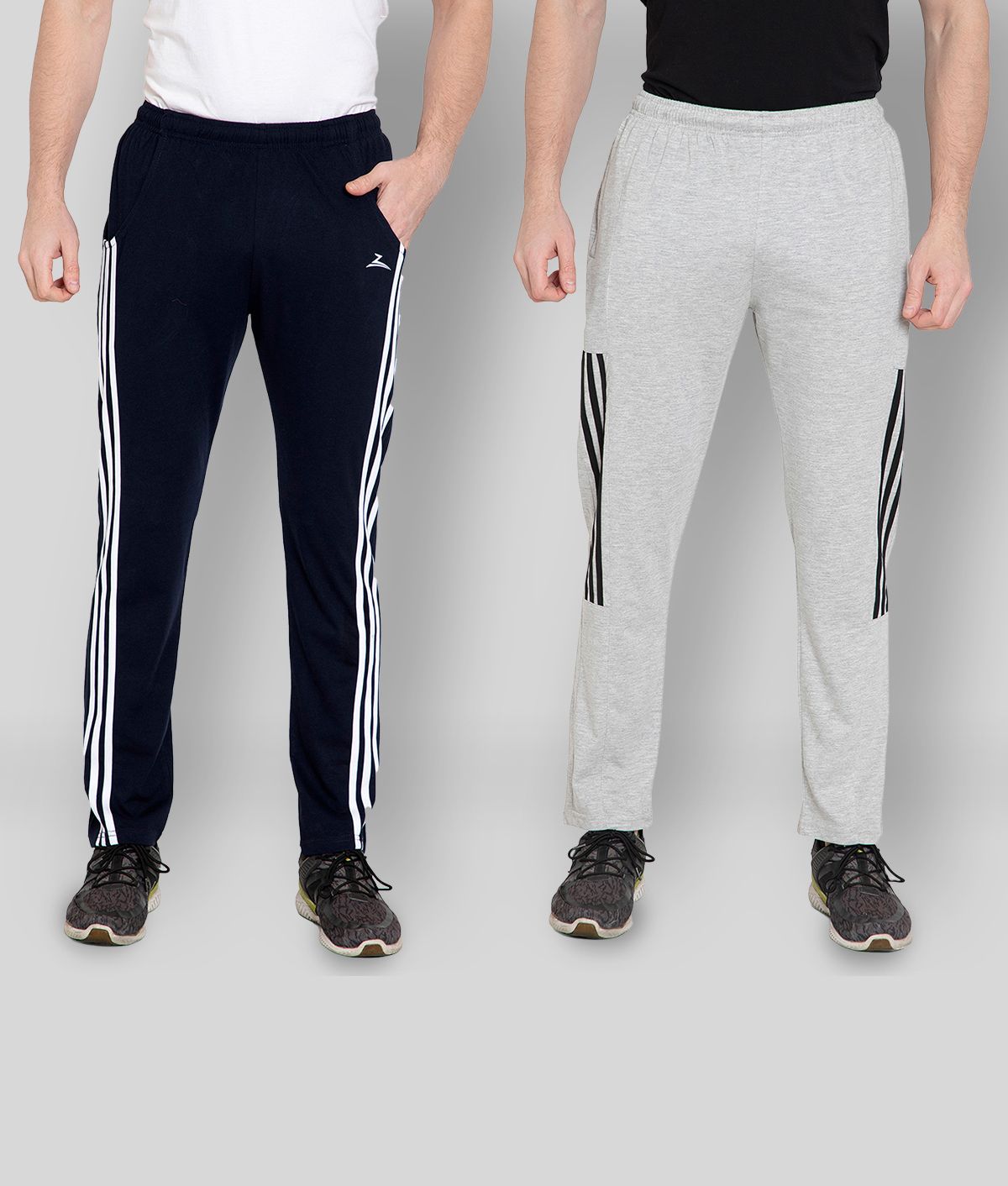     			Zeffit - Multicolor Cotton Blend Men's Sports Trackpants ( Pack of 2 )