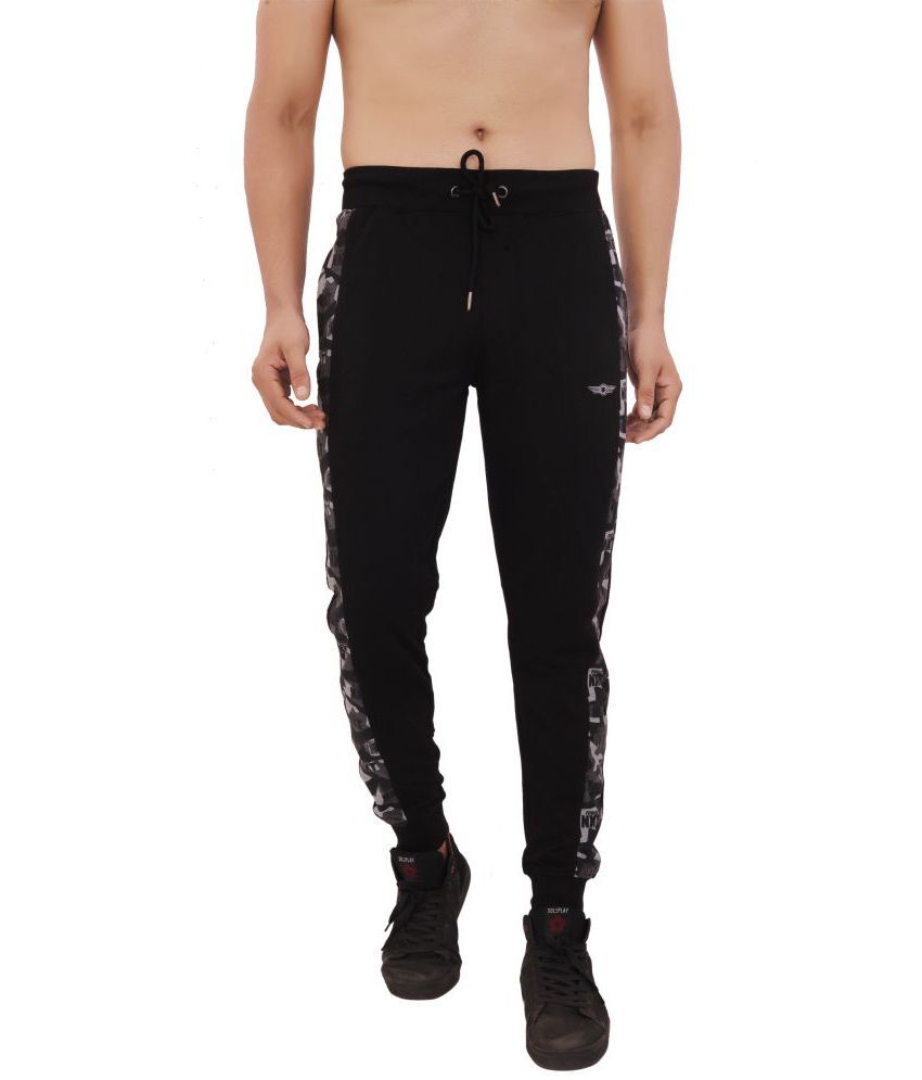     			Force NXT - Black Cotton Men's Joggers ( Pack of 1 )