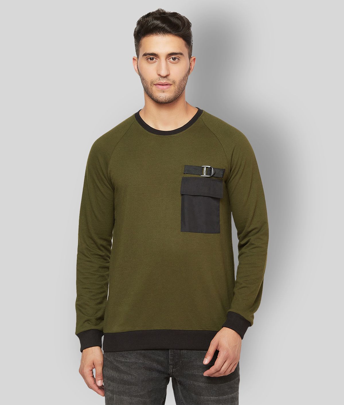     			Glito Olive Sweatshirt Pack of 1