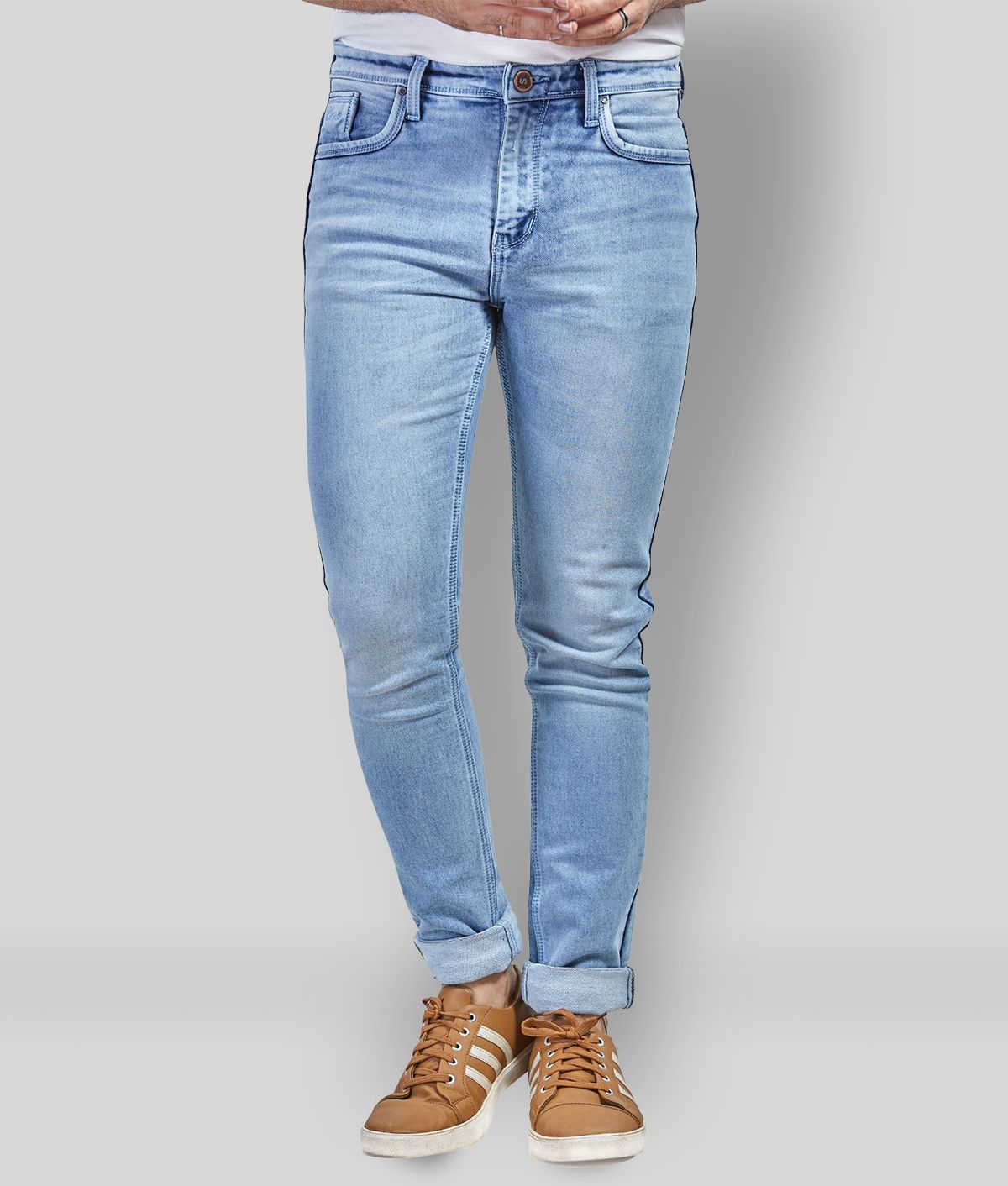     			HJ HASASI - Blue Cotton Blend Regular Fit Men's Jeans ( Pack of 1 )