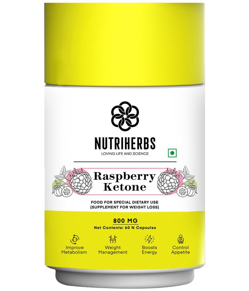    			Nutriherbs Raspberry Ketones Garcinia Cambogia (60 Capsule) 800 mg Fat Burner Capsule Pack of 1