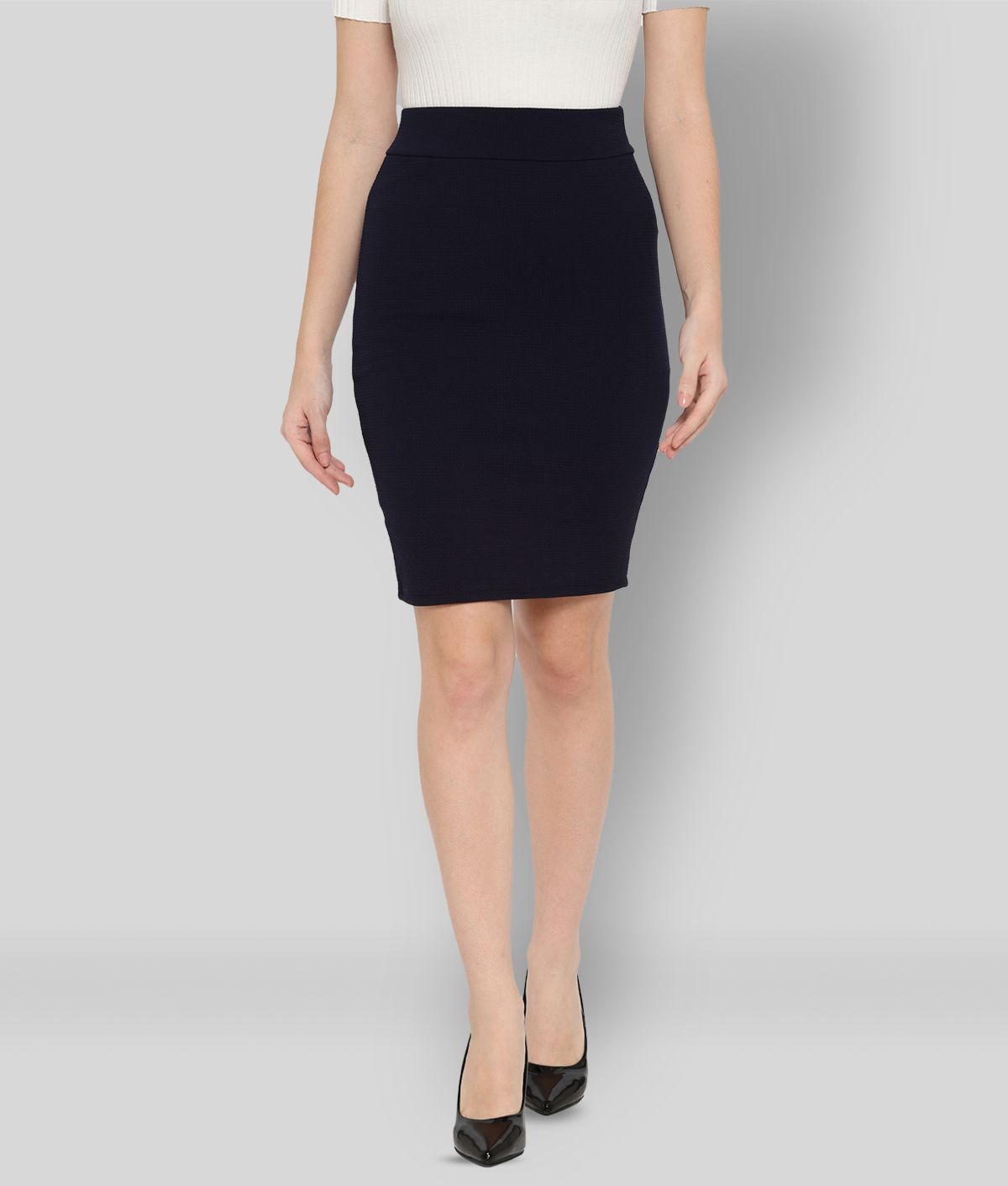 R L F - Black Cotton Blend Women's A-Line Skirt ( Pack of 1 )