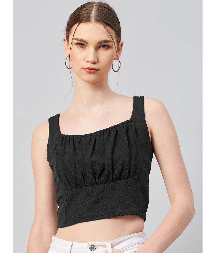     			Rare - Black Polyester Women's Crop Top ( Pack of 1 )