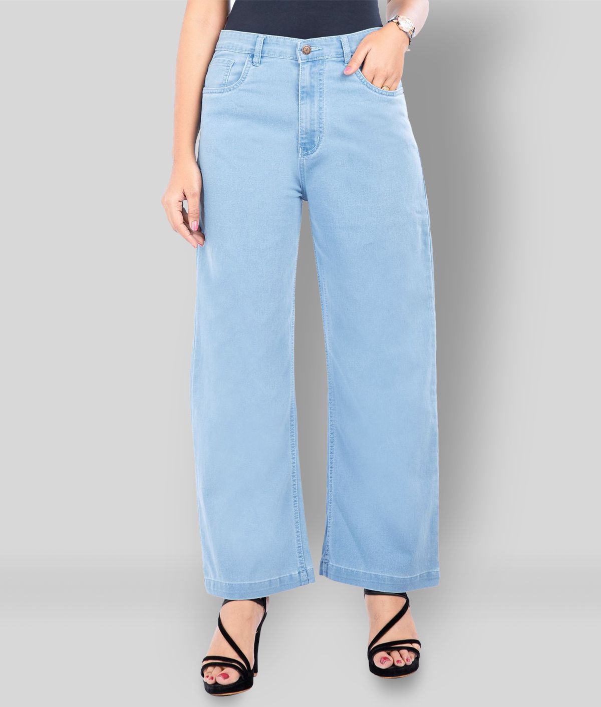 Rea-lize - Light Blue Cotton Women's Jeans ( Pack of 1 )