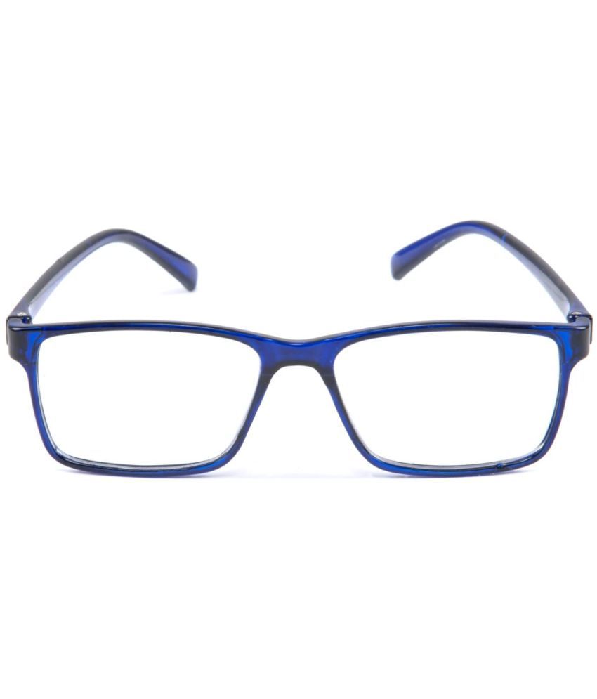 SAN EYEWEAR - Blue Square Eyeglass Frame ( Pack of 1 )