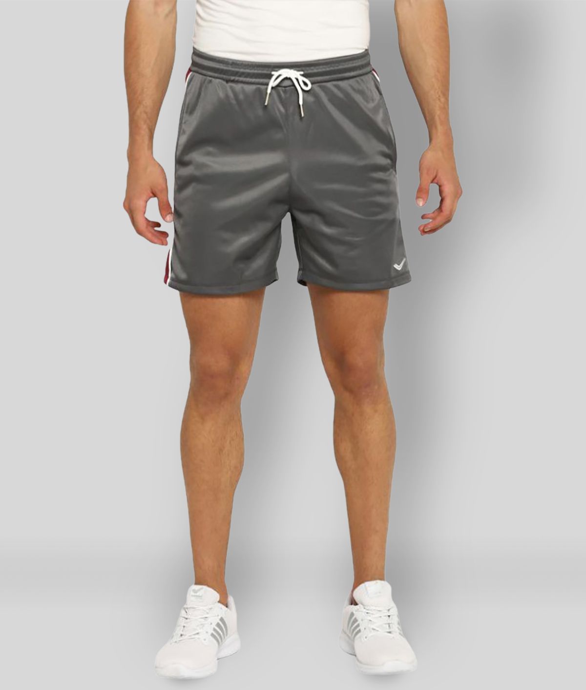 YUUKI Dark Grey Polyester Running Shorts